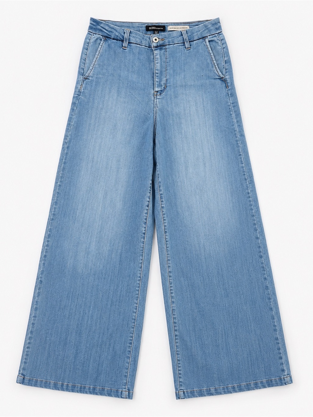 BCBG Generation High Rise Wide Leg Trouser Jeans Light Wash Size 13/31